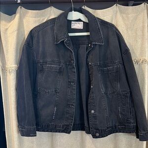 We The Free Opal Swing Denim Jacket - Black